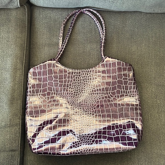 Neiman Marcus Handbags - Neimen Marcus Shining purple snake skin print purse